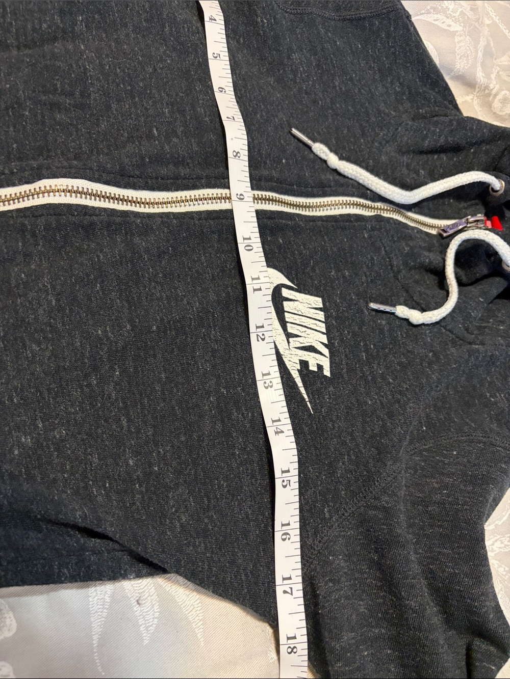 Nike Charcoal Gray Lightweight Full-Zip Hoodie Jacket - Picture 8 of 13